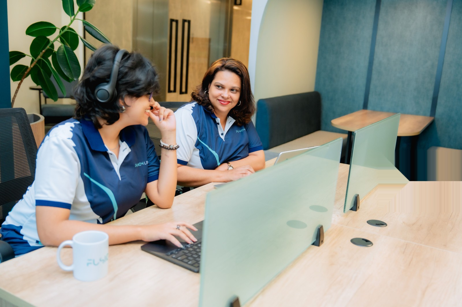 The Fusion Line team at work in the office